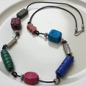 Multi Color/Shape Beads Necklace